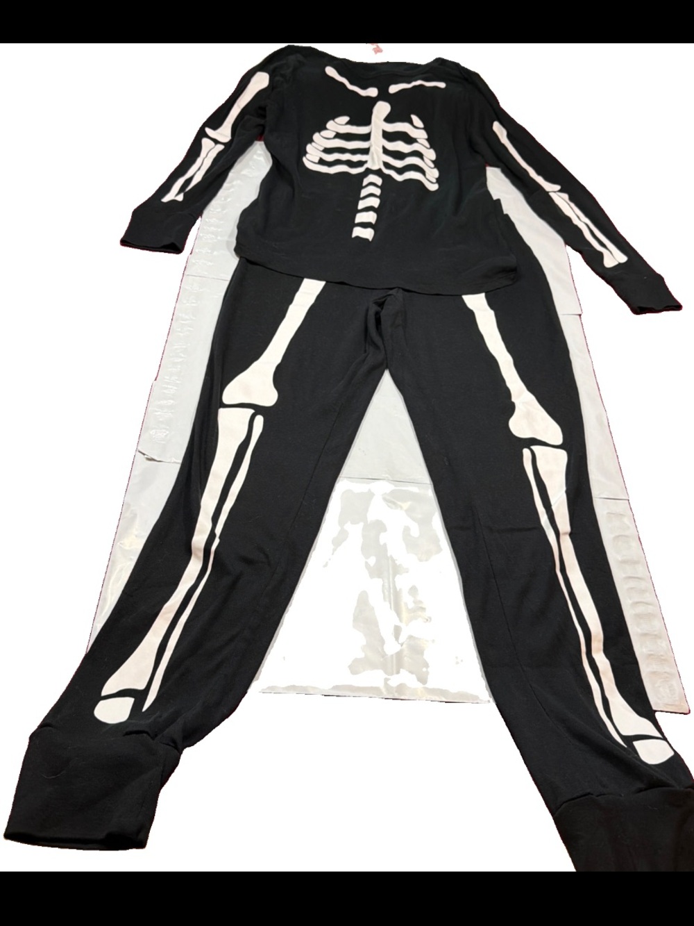 Skeleton Bones Black White Pajamas Women’s S Long Sleeve Shirt Pants SOFT XRAY